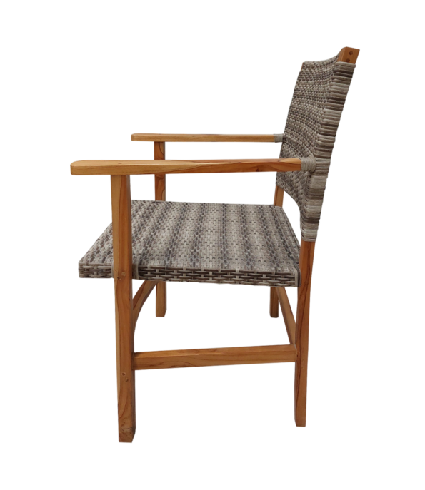 Silla Madera Rattan Simple Lateral