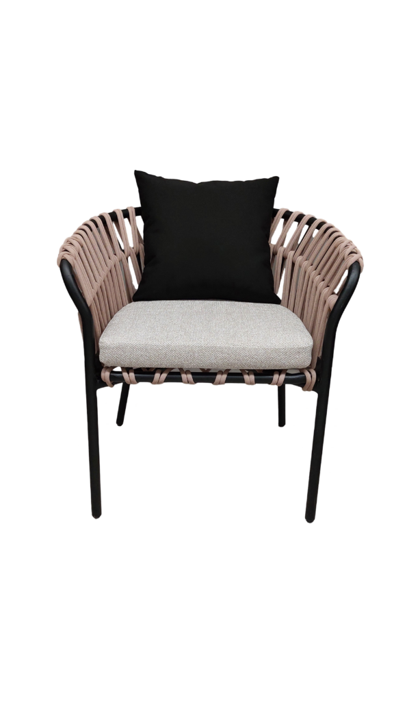 Silla Negro Cafe Frente