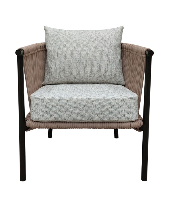 Silla rejilla beige frente